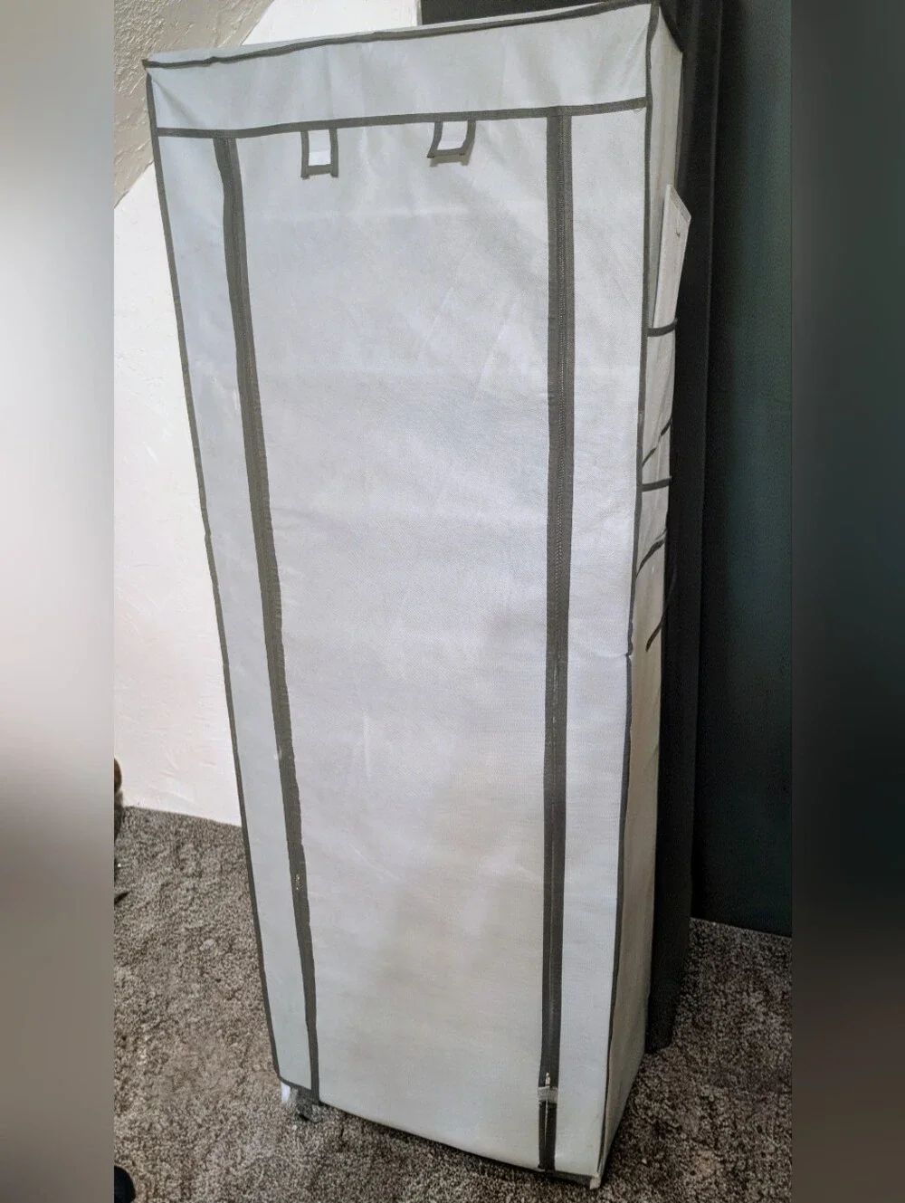 2 Gray Hanging/1 Self Standing Closet Organizer -